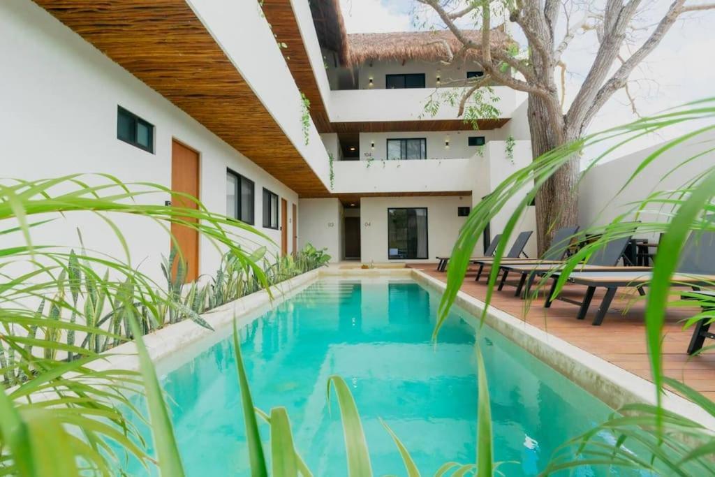 Cozy Apartment With Pool In Bacalar Center Luaran gambar