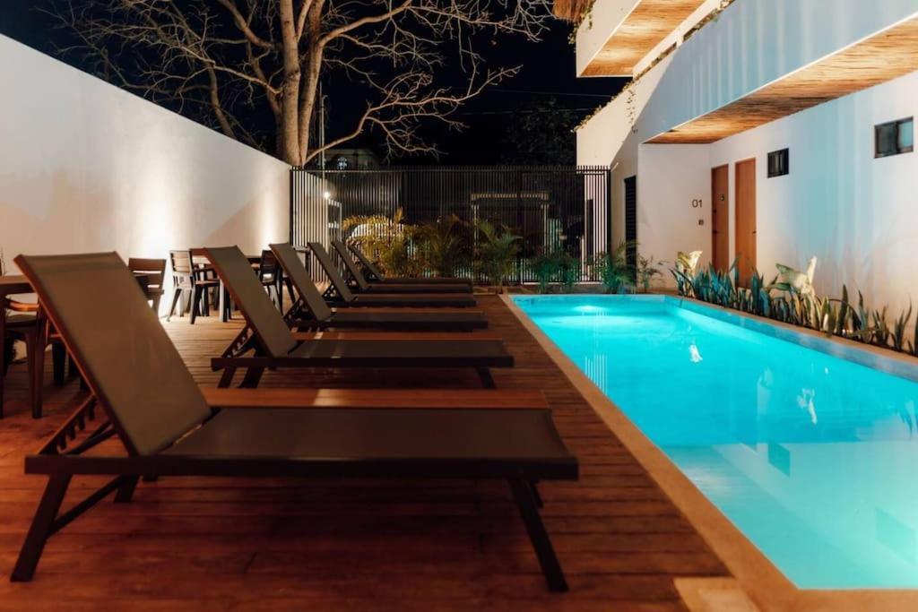 Cozy Apartment With Pool In Bacalar Center Luaran gambar