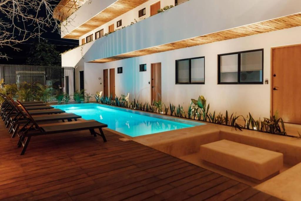 Cozy Apartment With Pool In Bacalar Center Luaran gambar